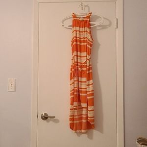 Orange and white stripe GLAM dress